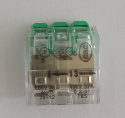 UL CE-gecertificeerde driepolige sneldraadterminalconnector voor veilige elektrische bedrading