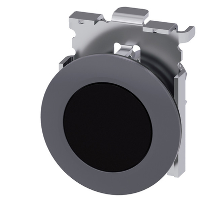 PLC 3SU1060-0JA10-0AA0 Metalen mat Onverlicht platte knop en bezel ingebouwde montage Zwarte SIRIUS ACT-knop