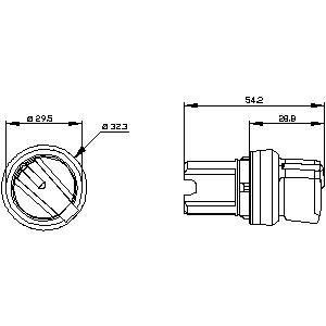 PLC 3SU1002-2BF60-0AA0 Plastic Short Handle 2 Posities Onderhouden Witte SIRIUS ACT Selector Switch