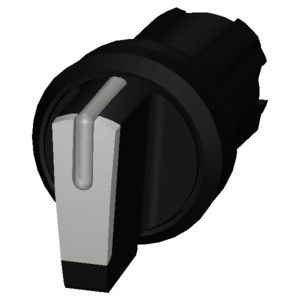 3SU1002-2BL60-0AA0 Plastic short handle 3-position selector switch voor de SIRIUS ACT PLC