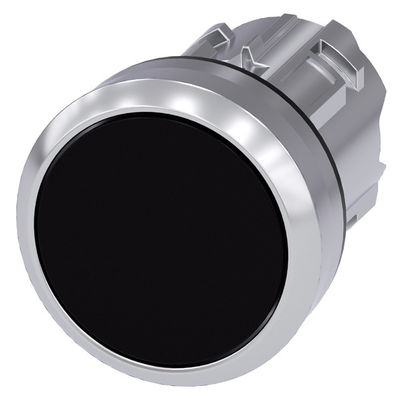 PLC 3SU1050-0AB10-0AA0 Metalen glanzende, niet-verlicht platte knop Zwarte SIRIUS ACT-knop