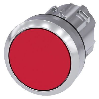 PLC 3SU1050-0AB20-0AA0 Metalen glanzende, niet-verlicht platte knop Rood SIRIUS ACT-knop