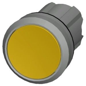 PLC 3SU1050-0AB30-0AA0 Metalen glanzende platte knop zonder licht geel SIRIUS ACT knop