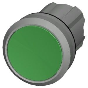 Groen, niet-verlicht plat knop PLC 3SU1050-0AB40-0AA0 Metalen glanzende SIRIUS ACT knop