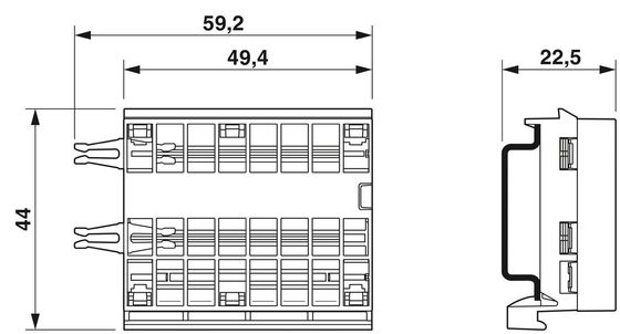 1110990 CAPAROC CR EXT8 busbalk voor stabiele en soepele elektrische verbindingen