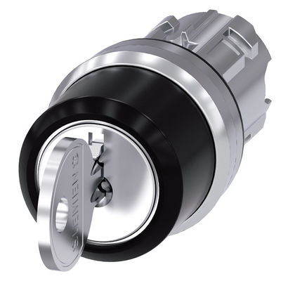 3SU1050-4BM01-0AA0 RONIS Metal Shiny Sleutel Schakelaar met 3 posities en 2x45 SIRIUS ACT