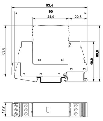 3 polen PLT-EE-T3-24DC-R Type 3-overspanningsbeschermingsinrichting voor 240 V gelijkstroomsysteem