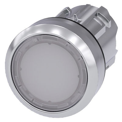 3SU1051-0AB60-0AA0 SIRIUS ACT-knop met metalen glanzende platte knop in het wit
