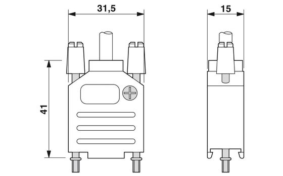 Efficiëntie 2749550 SCT-D-SUB 9-KG schelp met nominale spanning