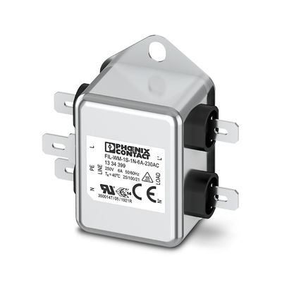 230AC EMC Filter FIL-WM-1S-1N-6A-50 Hz 60 Hz Spanningsbepaling AC Nominale Centrum Frequentie