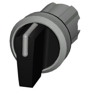 3SU1052-2BM10-0AA0 SIRIUS ACT Selector Schakelaar Metalen Glanzend Kort Handvat 3 Posities Zwart