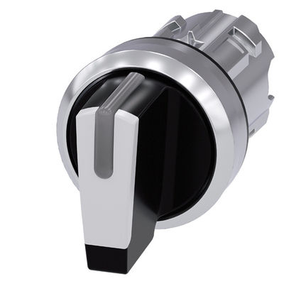 3SU1052-2BM60-0AA0 Metalen glanzend kort handvat 3 posities Witte SIRIUS ACT Selector Switch