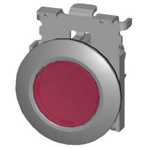 Verlicht PLC 3SU1061-0JA20-0AA0 Rode SIRIUS ACT-knop met platte knop en bezel