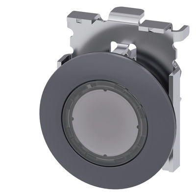 Metalen mat licht plat knop en bezel helder SIRIUS ACT Pushbutton ingedrukt montage