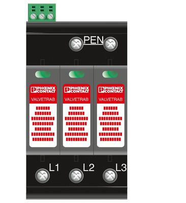 VAL-MS-T1/T2 335/12.5/3 0-FM Klasse 1/2 Bliksem/overspanning beschermer voor 5V-250V AC 4 Pole