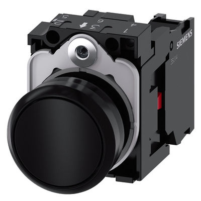 Onverlicht platte knop met schroefterminal PLC 3SU1100-0AB10-1CA0 Plastic momentane knop