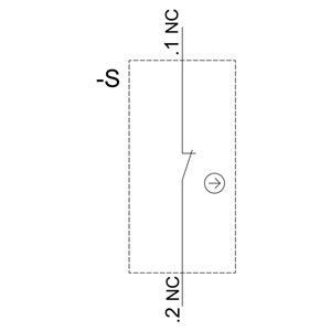 Onverlicht platte knop met schroefterminal PLC 3SU1100-0AB10-1CA0 Plastic momentane knop