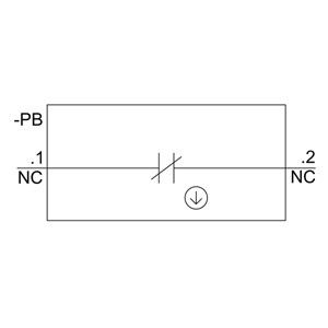 Onverlicht platte knop met schroefterminal PLC 3SU1100-0AB10-1CA0 Plastic momentane knop