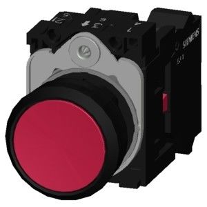 Rood Plastic Flat Onverlicht Momentary Button 3SU1100-0AB20-3CA0 Complete Unit Push Button