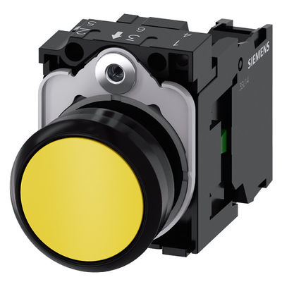 3SU1100-0AB30-1BA0 Geel kunststof onverlicht plat momentane schroef terminal knop