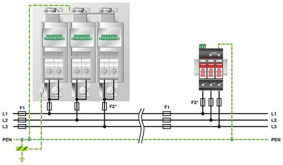 380V Nominale Spanning 4 Pool 2800531 PWT 100-800AC-FM Klasse 1/2 Bliksem/overspanning