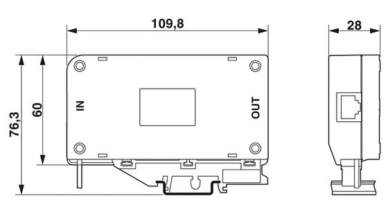 Duurzame bescherming 2800723 D-LAN-CAT.5-FP Overspanningsbeschermer 4-pool 24V gelijkspanning