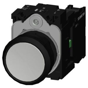 Volledige eenheid Pushbutton 3SU1100-0AB60-1BA0 Niet-verlichting Flat Button White Screw Terminal