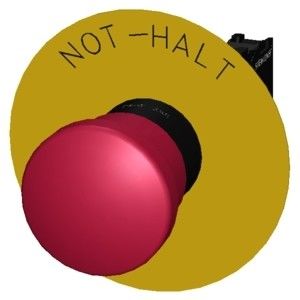 Rood plastic noodstopknop 3SU1100-1HA20-1CH0 voor SIRIUS ACT Complete Unit