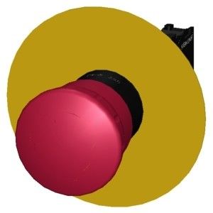 SIRIUS ACT Volledige eenheid noodstopknop Draai om PLC 3SU1100-1HB20-1CF0 vrij te geven