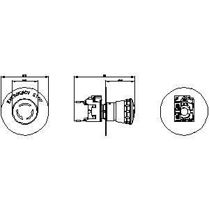 3SU1100-1HB20-1CG0 Noodstop Druk Trigger Actie SIRIUS ACT Complete unit Champignon Push Button