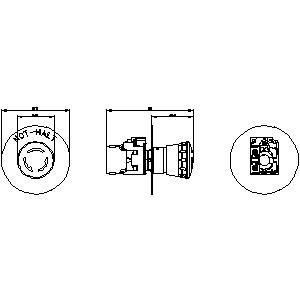 Duurzaam 3SU1100-1HB20-1CH0 Noodstop Druk Trigger Actie SIRIUS ACT Complete unit Champignon Push Button