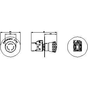 SIRIUS ACT Complete Unit Mushroom Pushbutton voor 3SU1100-1HB20-1PG0 noodstop