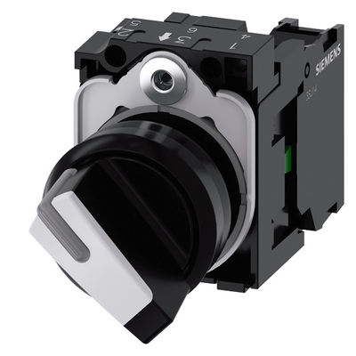 Plastic short handle selector switch voor SIRIUS ACT Complete Unit 3SU1100-2BF60-1BA0