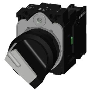 Plastic short handle selector switch voor SIRIUS ACT Complete Unit 3SU1100-2BF60-1BA0