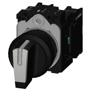 3SU1100-2BL60-1NA0 Schakelaar met korte handgreep van kunststof voor SIRIUS ACT Complete Unit