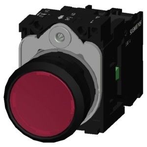 Rood SIRIUS ACT Complete unit Pushbutton Plastic verlicht plat Momentary 3SU1102-0AB20-1BA0