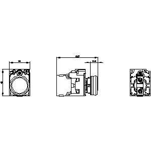 Volledige eenheid Pilot Light SIRIUS ACT 3SU1102-6AA60-1AA0 met Plastic Smooth Lens Flush