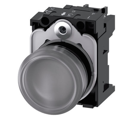 Verlicht 24V AC/DC Plastic Pilot Light voor SIRIUS ACT Complete Unit Smooth Lens Flush