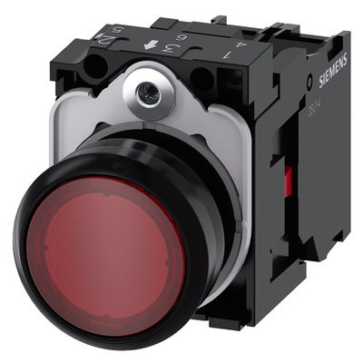 PLC 3SU1106-0AB20-1CA0 SIRIUS ACT Volledige eenheid Pushbutton Plastic Lighted Momentary