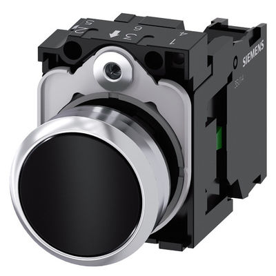 Momentary Metal Glossy Unlited Flat Button 3SU1150-0AB10-1BA0 SIRIUS ACT Pushbutton