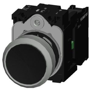 Momentary Metal Glossy Unlited Flat Button 3SU1150-0AB10-1BA0 SIRIUS ACT Pushbutton