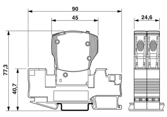 2800891 CB TM2 1A F1 P Thermisch-magnetische schakelingen met 10 polen