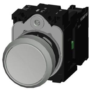 Metalen glanzend 3SU1150-0AB60-1BA0 Flat Button Momentary Push Button SIRIUS ACT Complete Unit