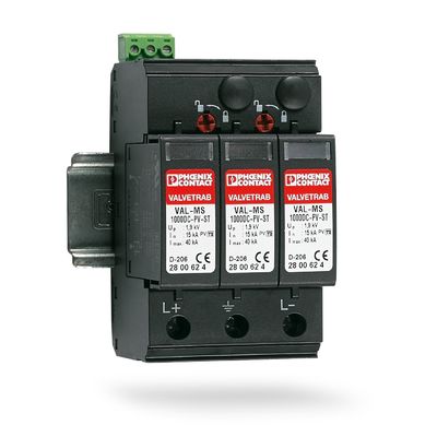 2801161 VAL-MS-T1/T2 1000DC-PV/2 V-FM Klasse 1/2 Bliksem-/overspanningsbeschermer voor 3 polen