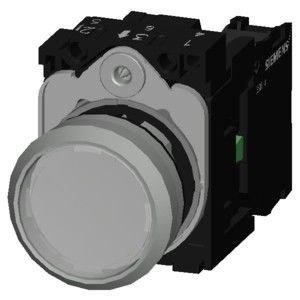 3SU1150-0AB70-1BA0 SIRIUS ACT Volledige eenheid Metalen glanzende ongelichte vlakke momentane knop