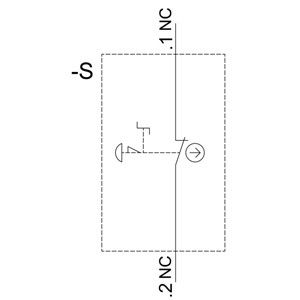 Noodstop 3SU1150-1HB20-1CH0 Metalen glanzende knop voor SIRIUS ACT Complete unit
