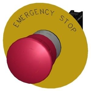 Noodstop Metalen glanzende knop 3SU1150-1HB20-1CG0 SIRIUS ACT Complete unit