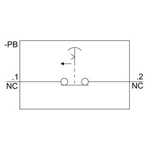 Noodstop Metalen glanzende knop 3SU1150-1HB20-1CG0 SIRIUS ACT Complete unit