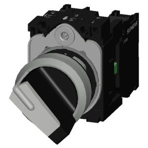 2 posities SIRIUS ACT Complete unit selector Switch Short Handle Metal Glanzend Niet verlicht