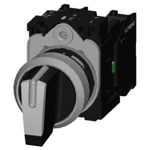 3SU1150-2BM60-1NA0 Metalen korte handgreep SIRIUS ACT Selector Schakelaar Niet verlicht 3 posities